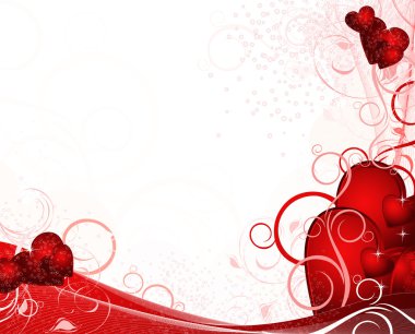 White valentines background clipart