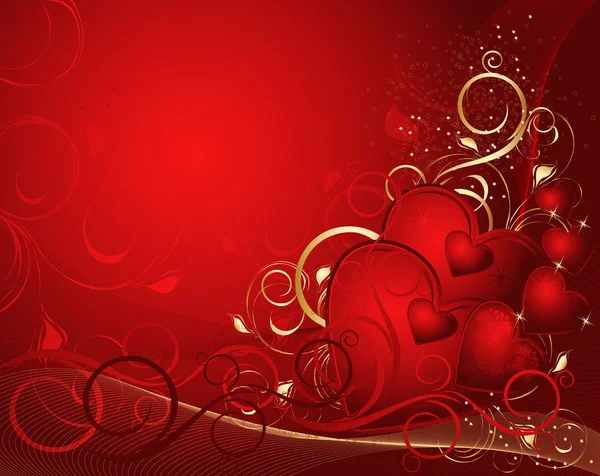 Červená valentinky pozadí — Stockový vektor
