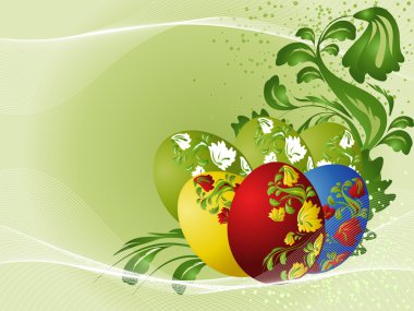 Easter eggs with pattern clipart