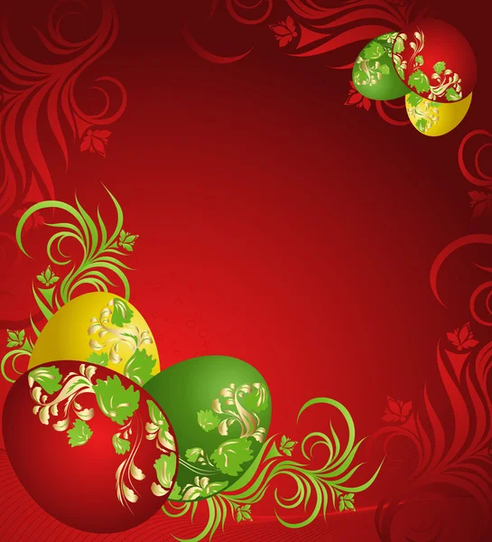 Œufs de Pâques avec motif — Image vectorielle