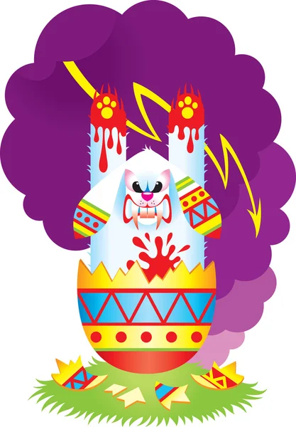 Conejo de Pascua terrible Ilustración de stock