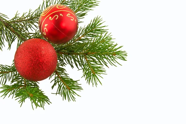 Christmas branch fir tree with red boll — Stock Photo © parfta #1096505
