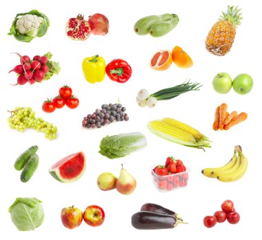 Freshs fruit andvegetables clipart