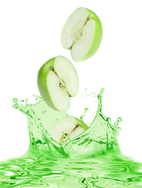 Äpplen och juice — Stockfoto