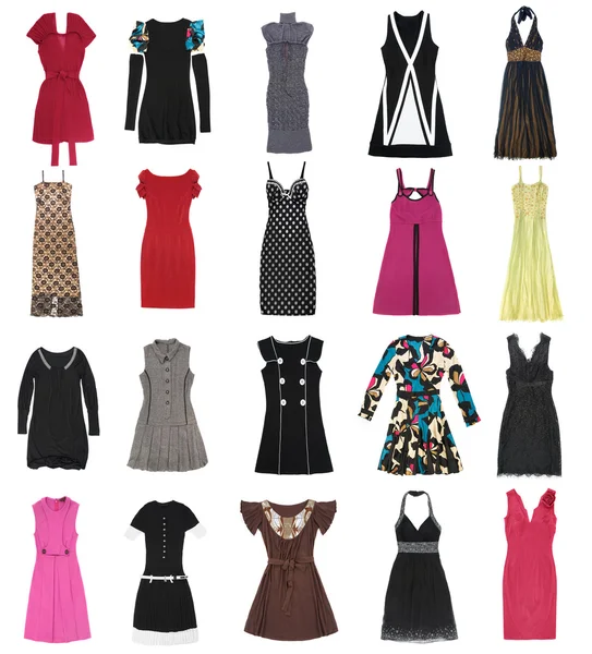 Женские платья. 20 штук . — стоковое фото