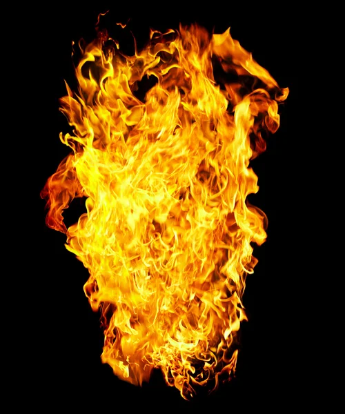 Fire photo on a black background — Stock Photo, Image