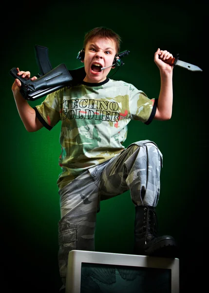 Childs and video games — Stock Photo, Image