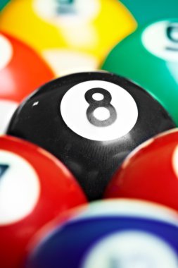 Photo billiard balls close up clipart