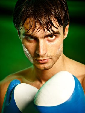 Boxing. Man in boxing gloves clipart