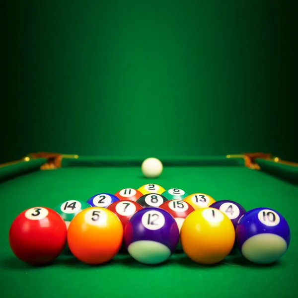 Billiard balls with copy space — Stock Photo, Image