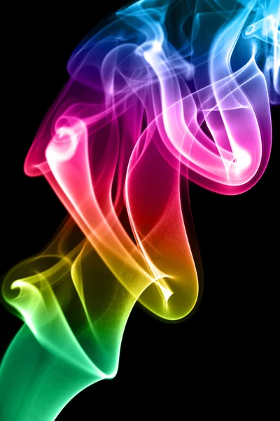 Multi-barevný kouř. pozadí. — Stock fotografie