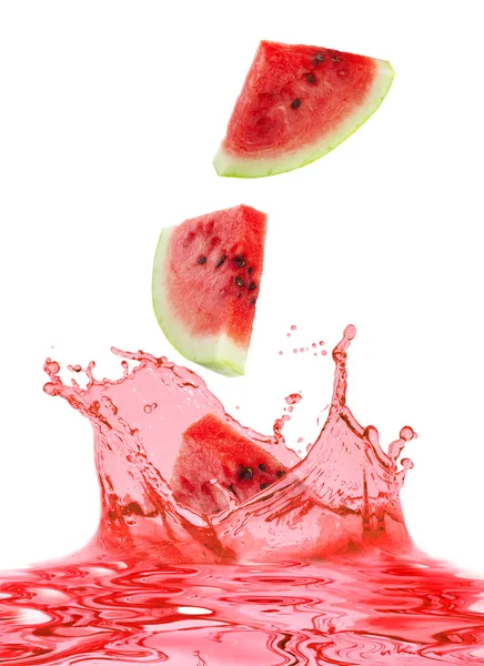 Watermelon and juice — Stock Photo, Image