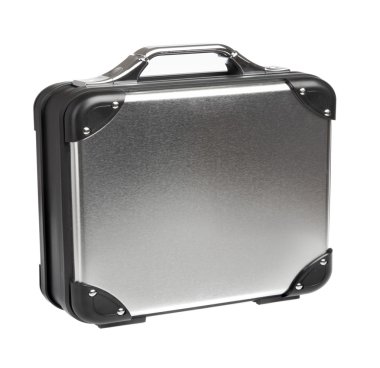 Metal suitcase on a white background clipart