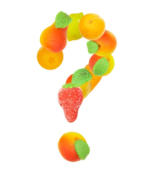 El alfabeto de la fruta, el signo  - ? — Foto de Stock