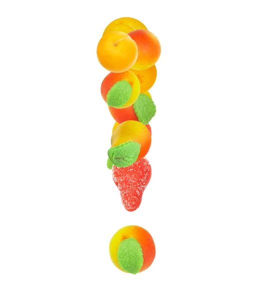 Alfabet van fruit, het teken ! — Stockfoto