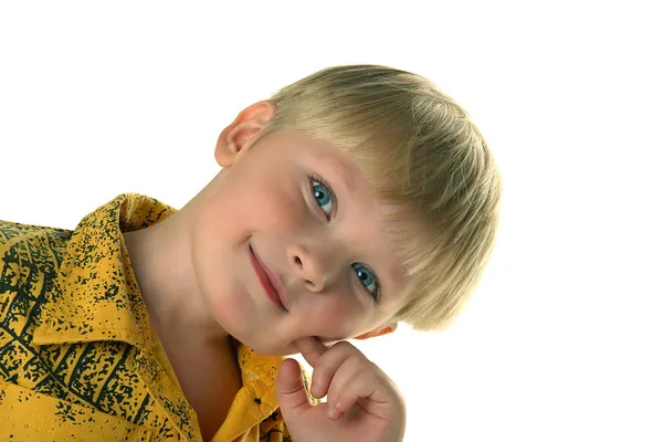 Хлопчик з блакитними очима — стокове фото
