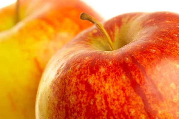 Fresh red apple. Macro shooting. — Stock Photo, Image