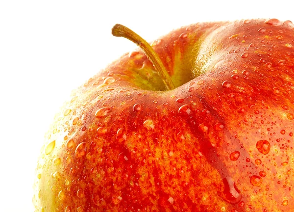 Fresh apple with drops of water. — Stock Photo, Image