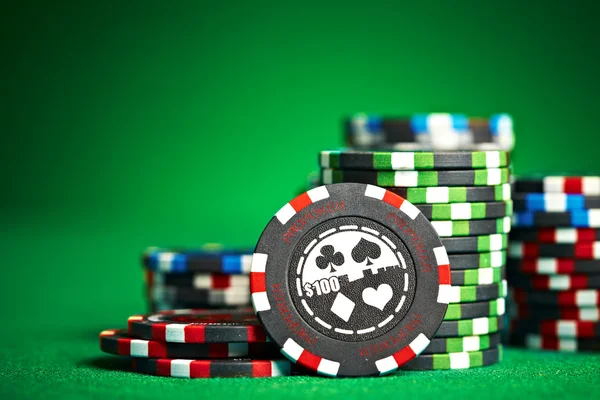 Szerencsejáték-zsetonokat másol hely — Stock Fotó