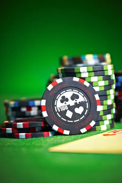 Gambling chips with copy space — Stock Photo, Image