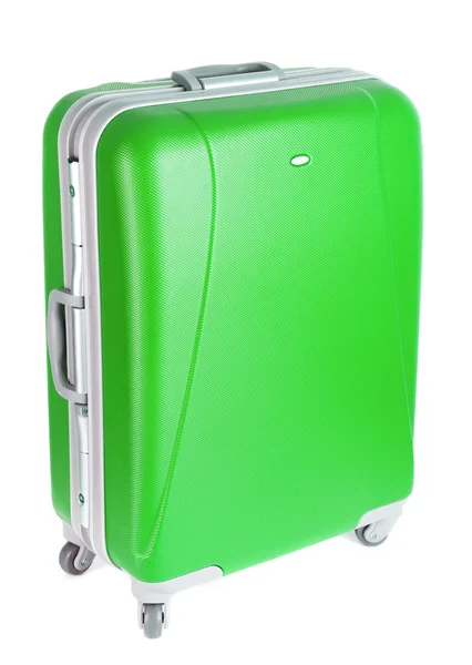 Зеленый чемодан — стоковое фото