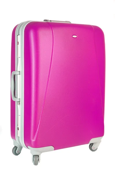 Розовый чемодан — стоковое фото