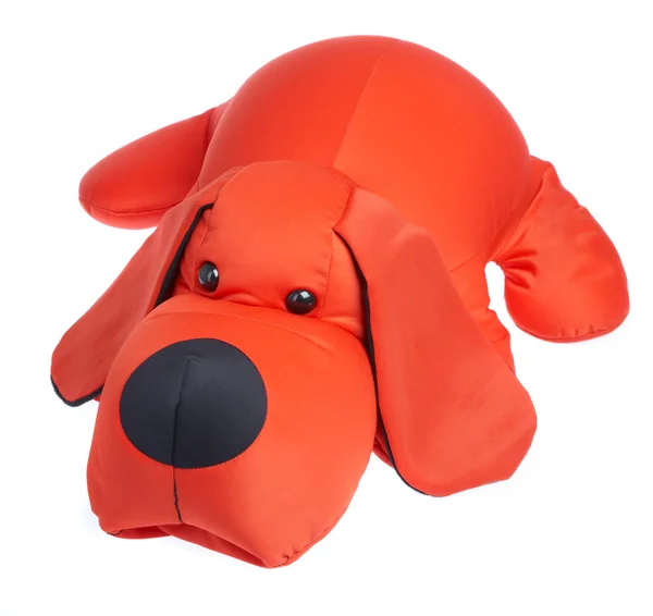 白地に赤のおもちゃの犬 — ストック写真