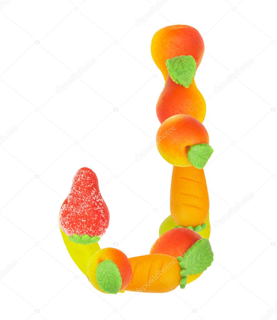 Alphabet From Fruit The Letter J Stock Photo Cookelma