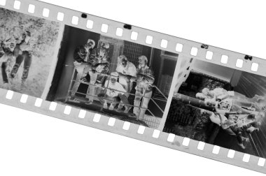 Old black-white photofilm. A negative 35 clipart