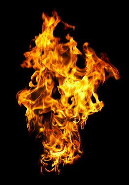 Fire photo on a black background clipart