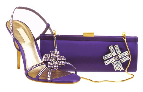 Female shoes and handbag — Stock Photo, Image