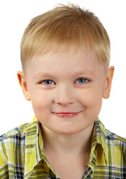 金髪の少年の肖像 wh — ストック写真