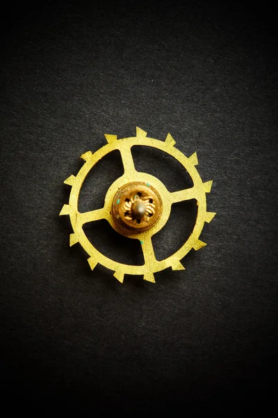 Gear on a black background — Stock Photo, Image