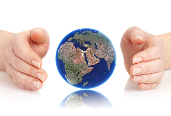 Hand of the person holds globe — Stock Photo, Image