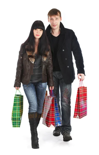 O homem e a mulher - compras — Fotografia de Stock