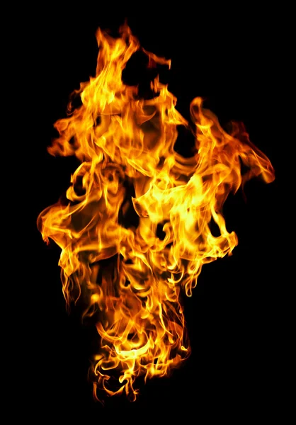 Fotografia de fogo em um fundo preto — Fotografia de Stock