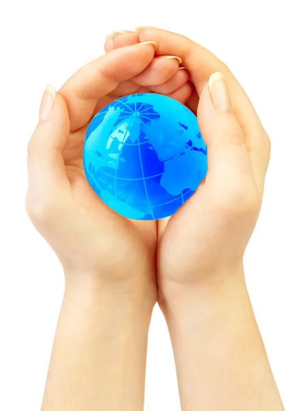 La mano de la persona sostiene el globo — Foto de Stock