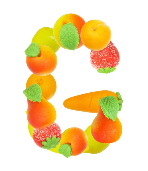 Alfabetet från frukt, bokstaven g — Stockfoto
