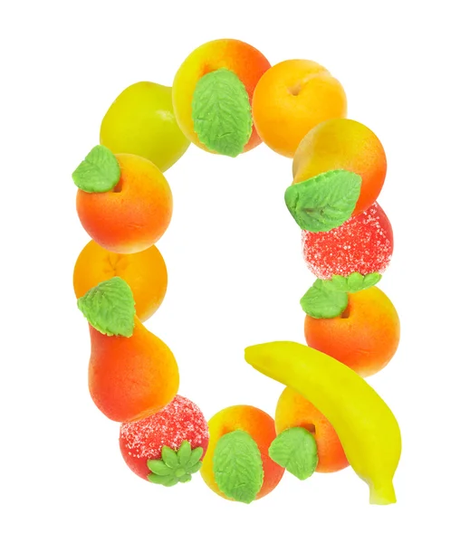 Alfabeto da frutto, la lettera Q — Foto Stock