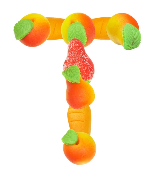 Alfabet van fruit, de letter t — Stockfoto