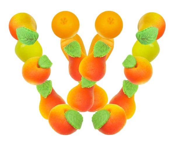 Alfabet van fruit, de letter w — Stockfoto