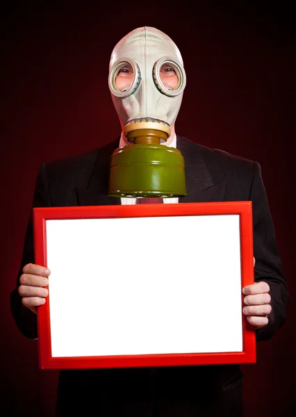 Person in a gas mask — Stock Photo, Image