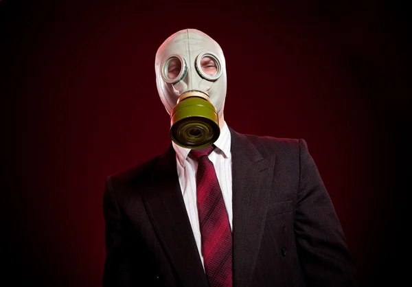 防毒面具的人 — 图库照片