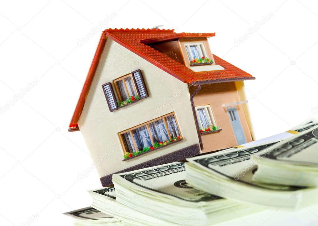 House on packs of banknotes