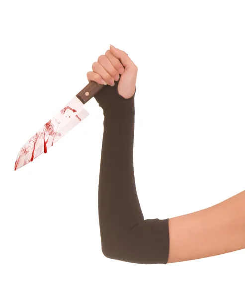 Nůž s krví — Stock fotografie