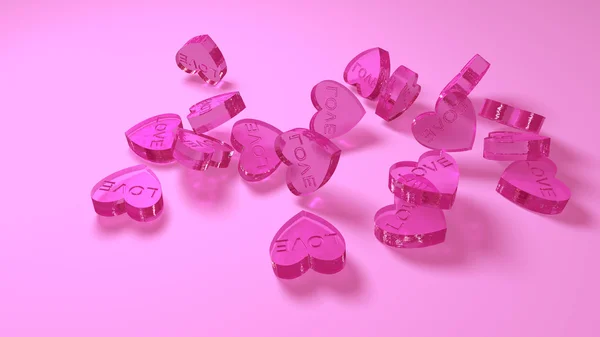 ピンクの心 — ストック写真