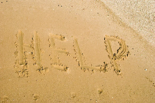 Sign on the sand — Stock Photo, Image