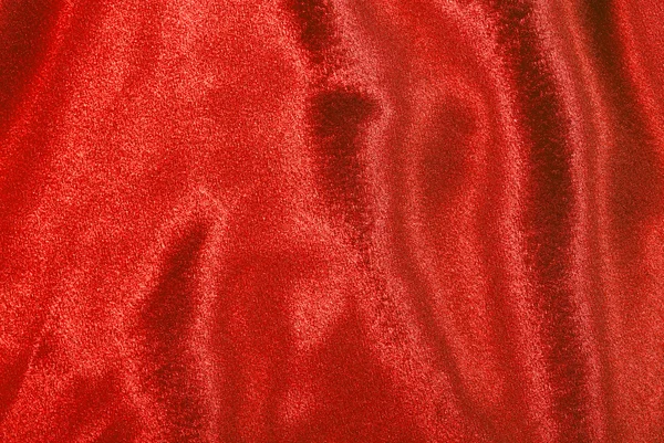 红色真丝波浪纹理 — 图库照片
