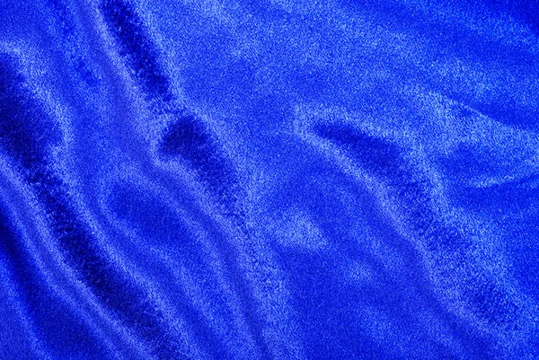 蓝色真丝波浪背景 — 图库照片