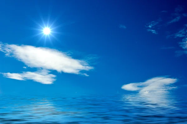 Море і сонце ілюстрація — стокове фото